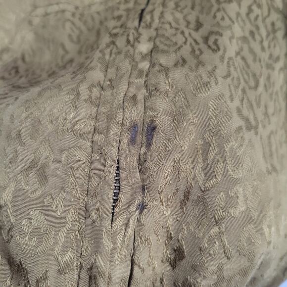 Anthropologie Green Leopard Print Bomber Jacket 1X - Picture 7 of 13